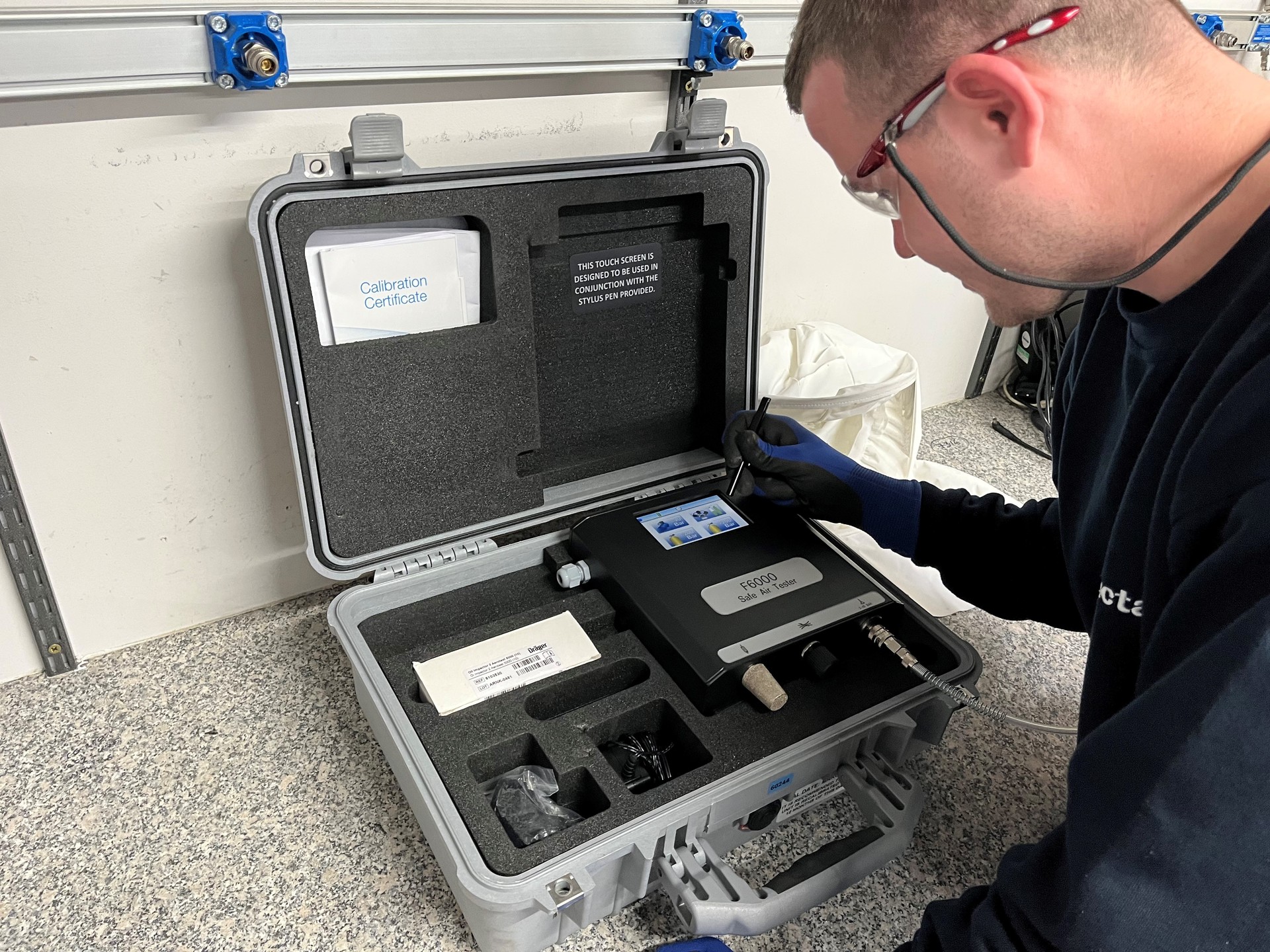 Breathing air quality systems testing by Factair, Ipswitch
